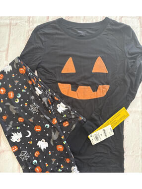 Holiday Lane Macy's Big Kids 14 Pumpkin Halloween Jack O'Lantern Pajama PJ Set